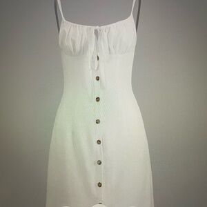Commense- NWOT, Linen mini dress, white, size medium